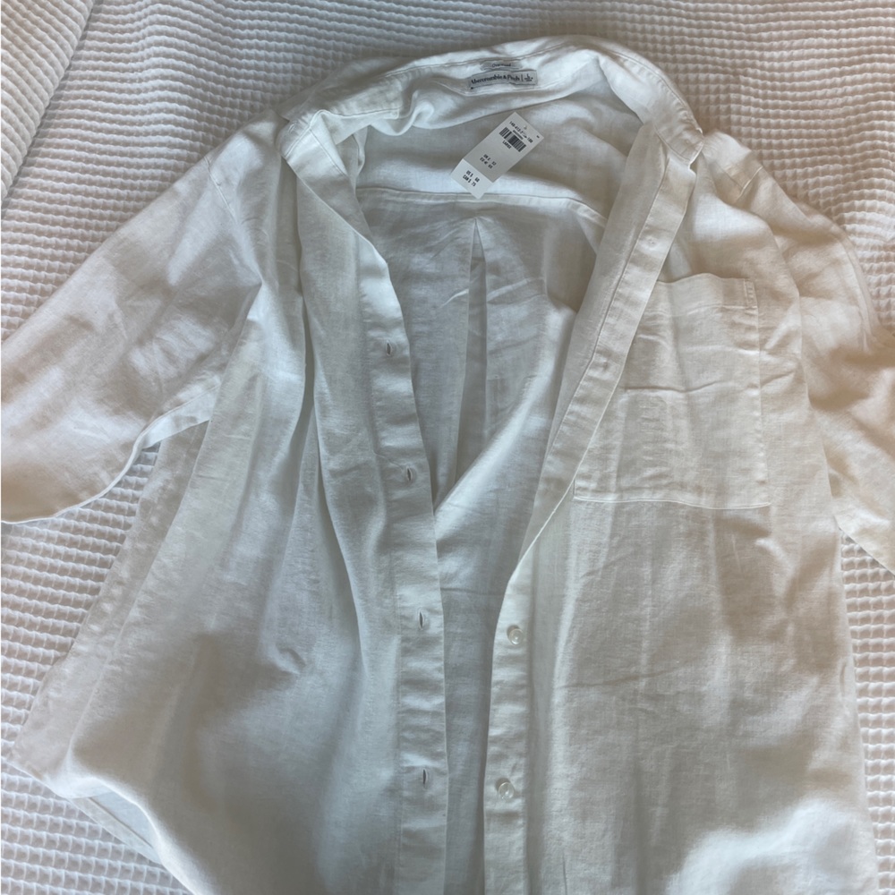 Abercrombie Linen Button Down Shirt